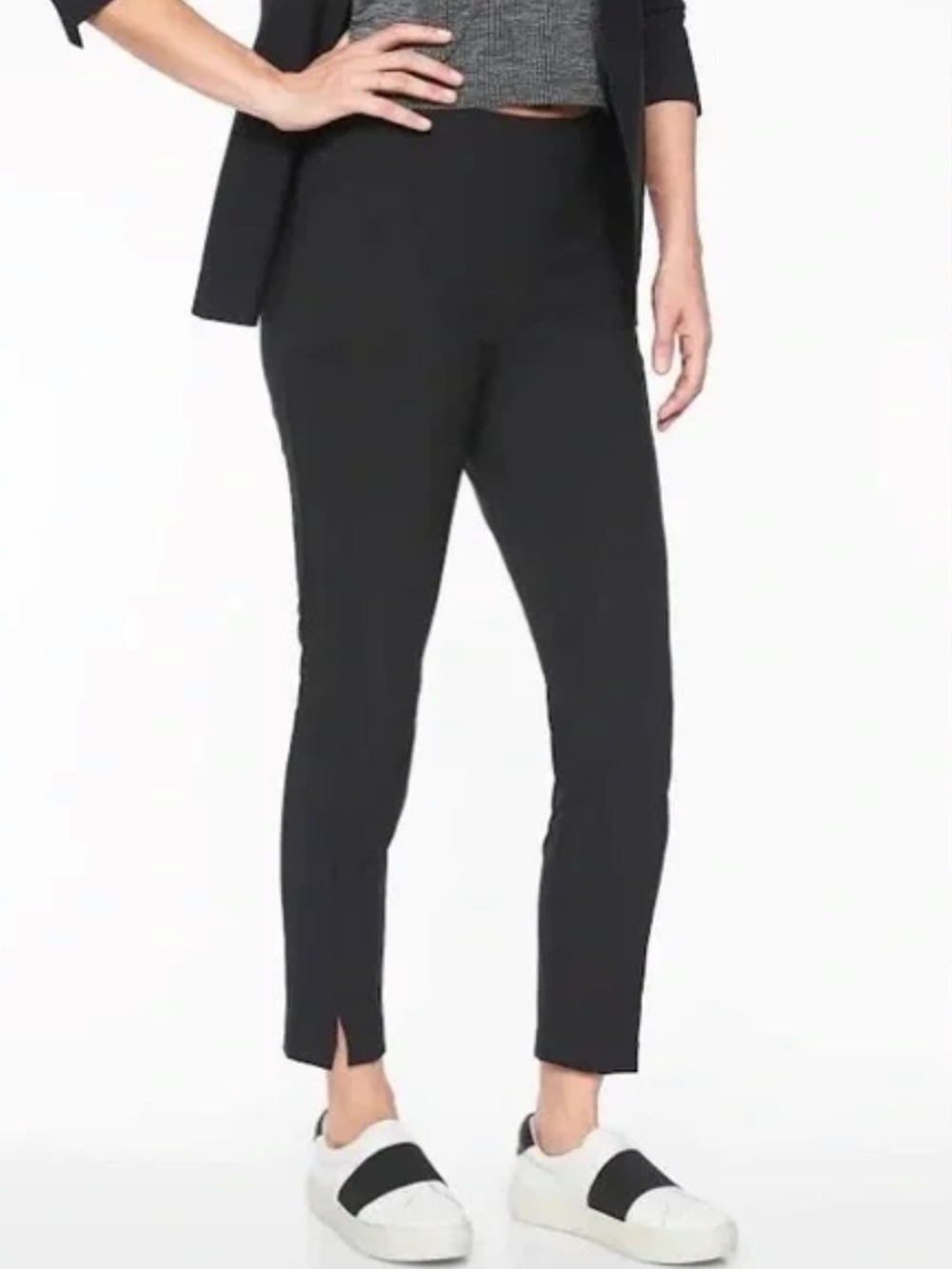 Athleta Wander Slim Straight Crop in Black